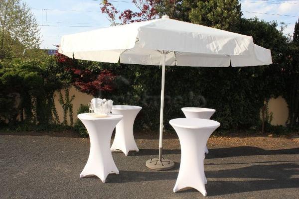 Sonnenschirme mieten & vermieten - Schirm mit 400cm Spannweite (weiss) in Hochheim am Main