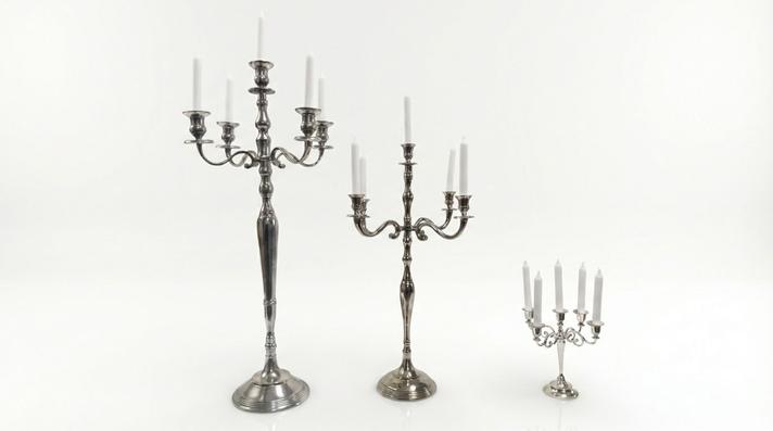 Buffetzubehör mieten & vermieten - Kerzenständer mieten – Edle Kandelaber in Silber & Gold für Ihre Tischdeko in Wuppertal