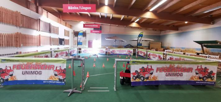 Funcars mieten & vermieten - Feuerwehr-Tret-Unimog-Parcours mieten in Bramsche