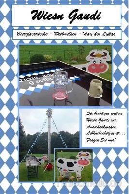 weitere Eventmodule mieten & vermieten - Bierglasrutsche mieten: Highlight zur Bayern-Gaudi in Dinslaken
