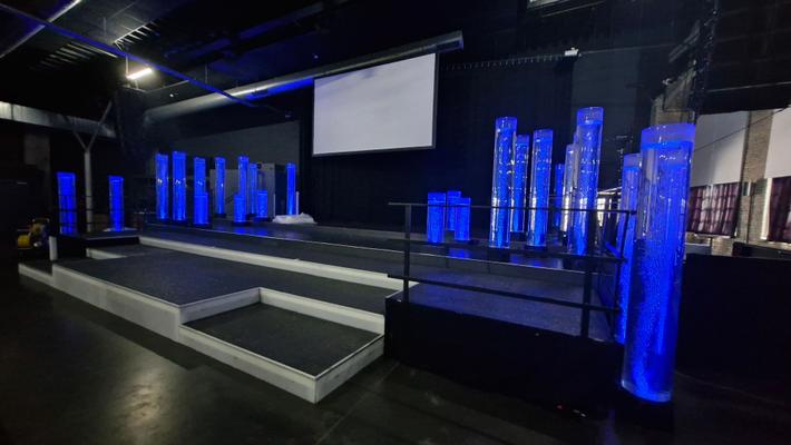 Lichttechnik mieten & vermieten - XXL LED-Wassersäule, 10er Paket , 30cmX2m Sprudelsäule, Wassersäulen, Blubbersäulen in Krefeld