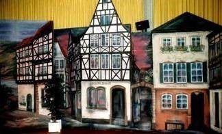 Kulissen mieten & vermieten - Kirchgasse Kulisse, Altstadt, Fachwerk, Fachwerkhaus, Gasse, Straße, Hausfassade, Fassade, Hauswand, Wand, Markt in Kamp-Bornhofen