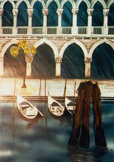 Kulissen mieten & vermieten - Venedig im Schnee Kulisse, Venedig, Schnee, Kulisse, venezianisch, Dekoration, Kanal, Italien, italienisch, Gondel in Kamp-Bornhofen