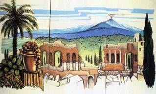 Kulissen mieten & vermieten - Italien Ätna Kulisse, Kulisse, Italien, Vulkan, Dekoration, Pompeii, italienisch, Ätna, Vesuv, Event, Messe in Kamp-Bornhofen