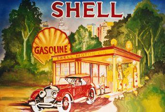 Kulissen mieten & vermieten - Shell Gasoline Kulisse, Gasoline, Shell, Tankstelle, Tanke, Kulisse, Dekoration, Event, Messe, Veranstaltung, leihen in Kamp-Bornhofen