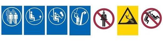 Requisiten mieten & vermieten - Skipisten Warnschilder, Skipiste, Ski, Piste, Warnschilder, Warnung, Schild, Schilder, Hinweisschilder, Hinweisschild in Kamp-Bornhofen