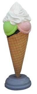 Requisiten mieten & vermieten - Eistüten & Eisbecher, Eis, Speiseeis, Eiscreme, Eisladen, Eisverkauf, Eisstand, Eissalon, Salon, Dekoration in Kamp-Bornhofen