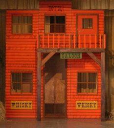 Dekofiguren mieten & vermieten - Western Haus, Western, Hausfront, Hausfassade, Fassade, Kulisse, Saloon, Cowboy, Wilder Westen, Dekoration, Mieten in Kamp-Bornhofen