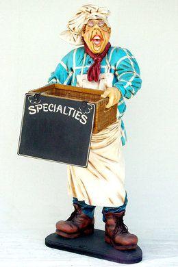 Dekofiguren mieten & vermieten - Konditor Figur mit Korb, Figur, Konditor, Bäcker, Bäckerei, Restaurant, Dekoration, Event, Messe, Veranstaltung, leihen in Kamp-Bornhofen