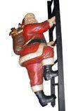 Dekorationsservice mieten & vermieten - Weihnachtsmann Figur auf einer Leiter, Weihnachtsmann, Weihnachten, Weihnachtszeit, Adventszeit, Nikolaus in Kamp-Bornhofen