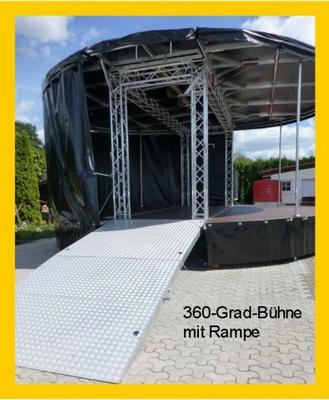 Bühne mieten & vermieten - Bühnenwagen rund mieten: Inkl. 20 Km, Auf-u. Abbau.Wie wäre es mit einer runden 360°-Bühne ! in Dinslaken