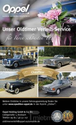 Hochzeitsauto mieten & vermieten - Mercedes 560 SEL Pullman (W 126) mit Chauffeur in Ansbach