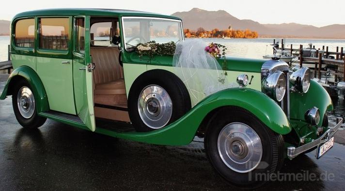 Hochzeitsauto mieten & vermieten - Luxuriöser engl. Daimler von 1934 mit 7-Sitzen in Bernau am Chiemsee