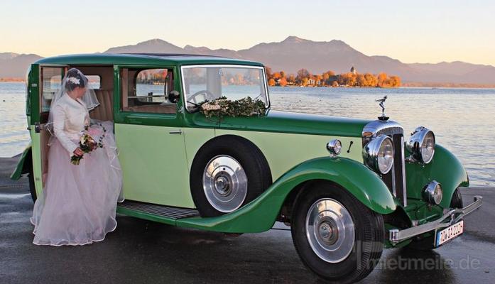 Hochzeitsauto mieten & vermieten - Luxuriöser engl. Daimler von 1934 mit 7-Sitzen in Bernau am Chiemsee