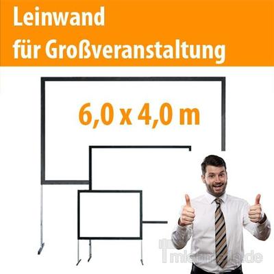 Leinwand mieten & vermieten - Beamer Leinwand 6,00 x 4,00 m Aufprojektion in Dresden