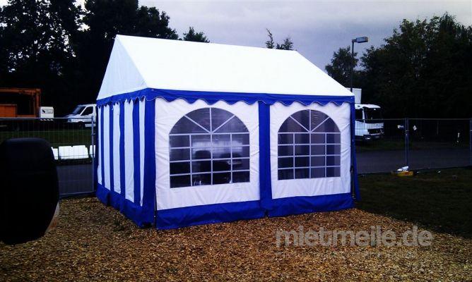Partyzelte mieten & vermieten - Pavillon 3 x 3 x 2,5 m / Stoff / Blau in Neumünster