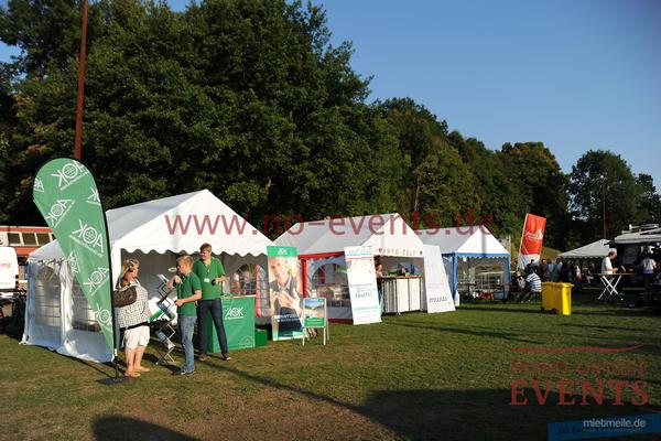 Partyzelte mieten & vermieten - Pavillon 3 x 3 x 2,5 m / Stoff / Blau in Neumünster