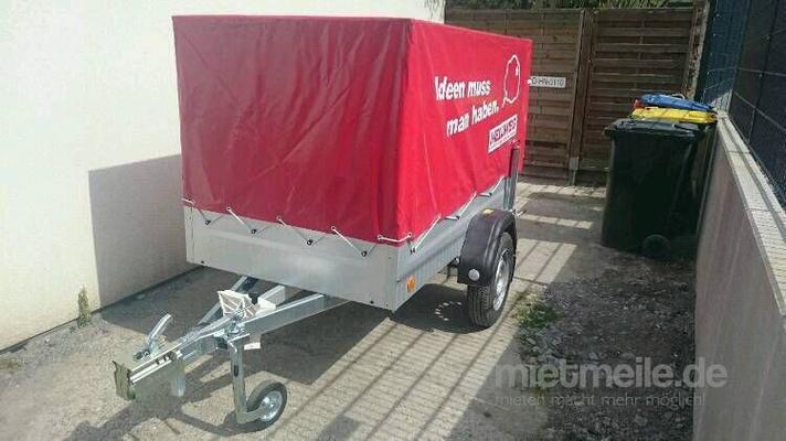 Planenanhänger mieten & vermieten - Anhängerverleih Anhängervermietung Dortmund Wickede Vermietung Verleih Anhänger 750 kg Anhänger ab 10 Euro für 4 Stunden oder 2 Tonnen Tandem mit 1,8 Metern Innenhöhe in Dortmund