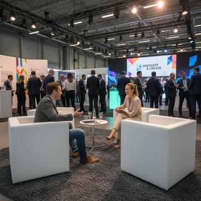 Loungemöbel mieten & vermieten - Weißer Loungesessel mieten – Clubsessel in Kunstleder für Business & Messe in Wuppertal