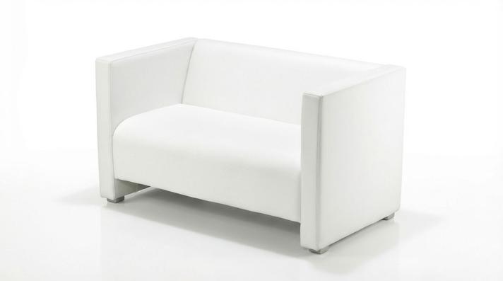 Loungemöbel mieten & vermieten - Exklusives Loungesofa mieten (Weiß) – Elegantes Business-Sofa für Messen & Events in Wuppertal