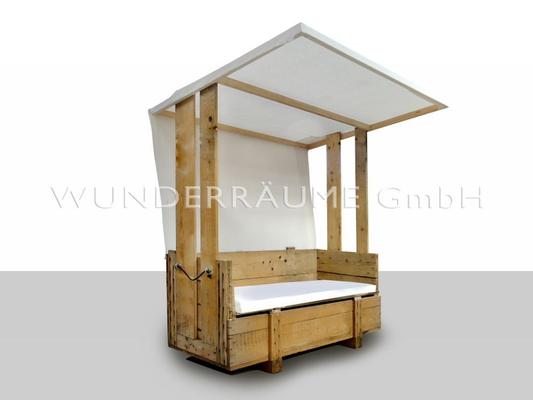 Antik & Rustikal mieten & vermieten - Sofa Rustikal 1, mit Dach - WUNDERRÄUME GmbH vermietet: Dekoration/Kulisse für Event, Messe, Veranstaltung, Incentive, Mitarbeiterfest, Firmenjubiläum in Lichtenstein/Sachsen