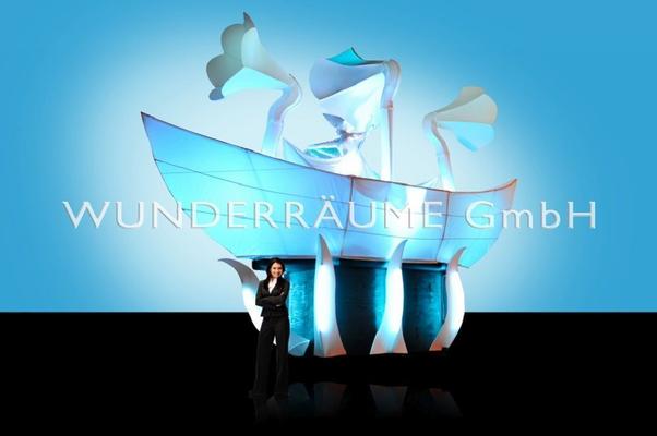 Kulissen mieten & vermieten - Weißes Schiff, mit Tröten - WUNDERRÄUME GmbH vermietet: Dekoration/Kulisse für Event, Messe, Veranstaltung, Incentive, Mitarbeiterfest, Firmenjubiläum in Lichtenstein/Sachsen