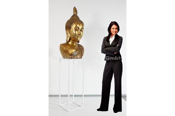 Länder & Flaggen mieten & vermieten - Buddha-Büste, gold - WUNDERRÄUME GmbH vermietet: Dekoration/Kulisse für Event, Messe, Veranstaltung, Incentive, Mitarbeiterfest, Firmenjubiläum in Lichtenstein/Sachsen