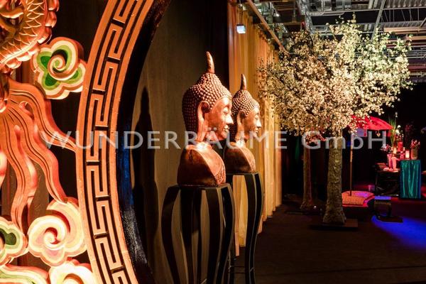 Länder & Flaggen mieten & vermieten - Buddha-Büste, gold - WUNDERRÄUME GmbH vermietet: Dekoration/Kulisse für Event, Messe, Veranstaltung, Incentive, Mitarbeiterfest, Firmenjubiläum in Lichtenstein/Sachsen