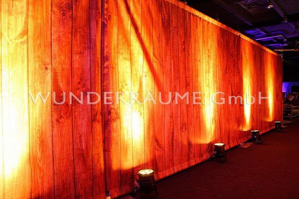 Kulissen mieten & vermieten - Leinwanddruck "Holzwand" - WUNDERRÄUME GmbH vermietet: Dekoration/Kulisse für Event, Messe, Veranstaltung, Incentive, Mitarbeiterfest, Firmenjubiläum in Lichtenstein/Sachsen