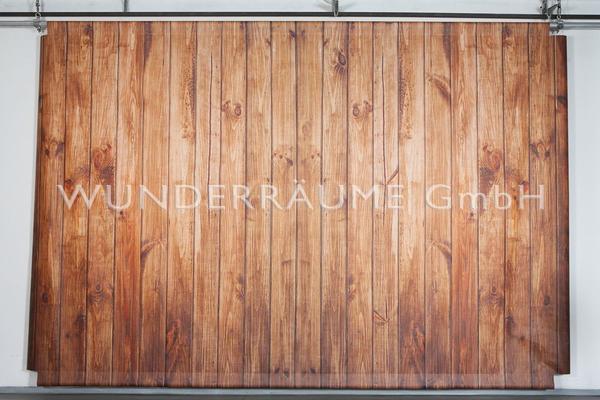 Kulissen mieten & vermieten - Leinwanddruck "Holzwand" - WUNDERRÄUME GmbH vermietet: Dekoration/Kulisse für Event, Messe, Veranstaltung, Incentive, Mitarbeiterfest, Firmenjubiläum in Lichtenstein/Sachsen