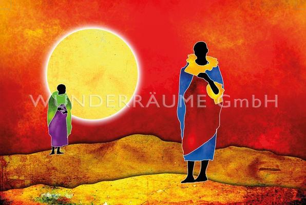 Kulissen mieten & vermieten - Leinwanddruck "Sonne Afrika" in Lichtenstein/Sachsen