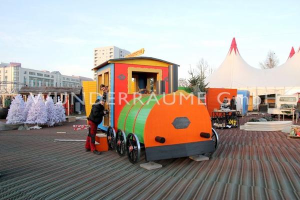 Kulissen mieten & vermieten - Lokomotive, begehbar - WUNDERRÄUME GmbH vermietet: Dekoration/Kulisse für Event, Messe, Veranstaltung, Incentive, Mitarbeiterfest, Firmenjubiläum in Lichtenstein/Sachsen