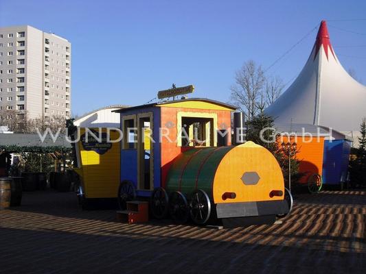 Kulissen mieten & vermieten - Lokomotive, begehbar - WUNDERRÄUME GmbH vermietet: Dekoration/Kulisse für Event, Messe, Veranstaltung, Incentive, Mitarbeiterfest, Firmenjubiläum in Lichtenstein/Sachsen