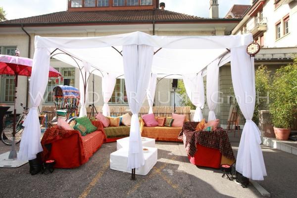 Pavillon mieten & vermieten - Loungepavillon, outdoor - WUNDERRÄUME GmbH vermietet: Dekoration/Kulisse für Event, Messe, Veranstaltung, Incentive, Mitarbeiterfest, Firmenjubiläum in Lichtenstein/Sachsen