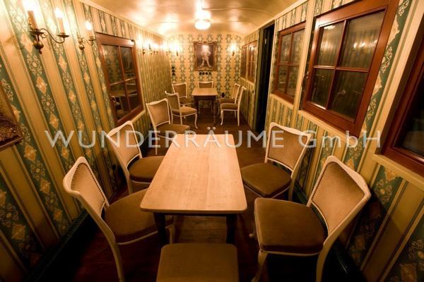 Saisonale Dekoration mieten & vermieten - Zirkuswagen als Bar, Salon od. Lounge; WUNDERRÄUME GmbH vermietet: Dekoration/Kulisse für Event, Messe, Veranstaltung, Incentive, Mitarbeiterfest, Firmenjubiläum in Lichtenstein/Sachsen