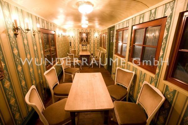 Saisonale Dekoration mieten & vermieten - Zirkuswagen als Bar, Salon od. Lounge; WUNDERRÄUME GmbH vermietet: Dekoration/Kulisse für Event, Messe, Veranstaltung, Incentive, Mitarbeiterfest, Firmenjubiläum in Lichtenstein/Sachsen