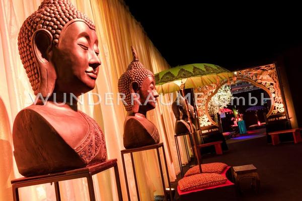 Länder & Flaggen mieten & vermieten - Buddha Büste - WUNDERRÄUME GmbH vermietet: Dekoration/Kulisse für Event, Messe, Veranstaltung, Incentive, Mitarbeiterfest, Firmenjubiläum in Lichtenstein/Sachsen