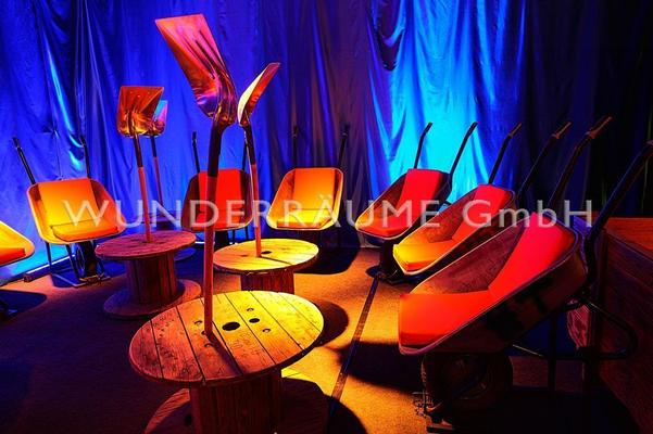 Antik & Rustikal mieten & vermieten - Sessel "Industrial" - WUNDERRÄUME GmbH vermietet: Dekoration/Kulisse für Event, Messe, Veranstaltung, Incentive, Mitarbeiterfest, Firmenjubiläum in Lichtenstein/Sachsen
