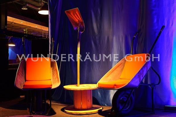 Antik & Rustikal mieten & vermieten - Sessel "Industrial" - WUNDERRÄUME GmbH vermietet: Dekoration/Kulisse für Event, Messe, Veranstaltung, Incentive, Mitarbeiterfest, Firmenjubiläum in Lichtenstein/Sachsen