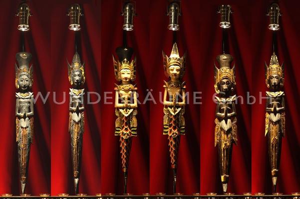 Dekofiguren mieten & vermieten - Buddha-Stelen (Set mit 4 Stück) - WUNDERRÄUME GmbH vermietet: Dekoration/Kulisse für Event, Messe, Veranstaltung, Incentive, Mitarbeiterfest, Firmenjubiläum in Lichtenstein/Sachsen