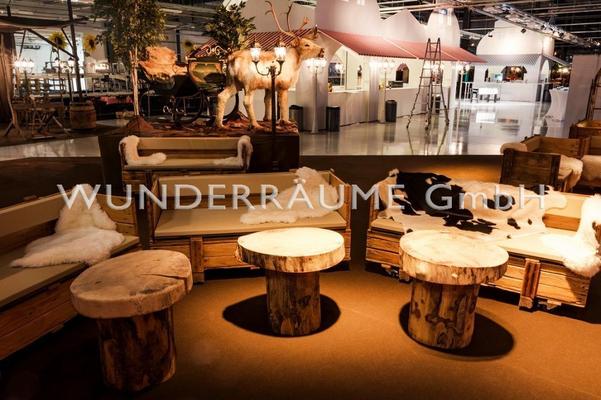 Tische mieten & vermieten - Loungetisch rustikal, mit Baumscheibe in Lichtenstein/Sachsen