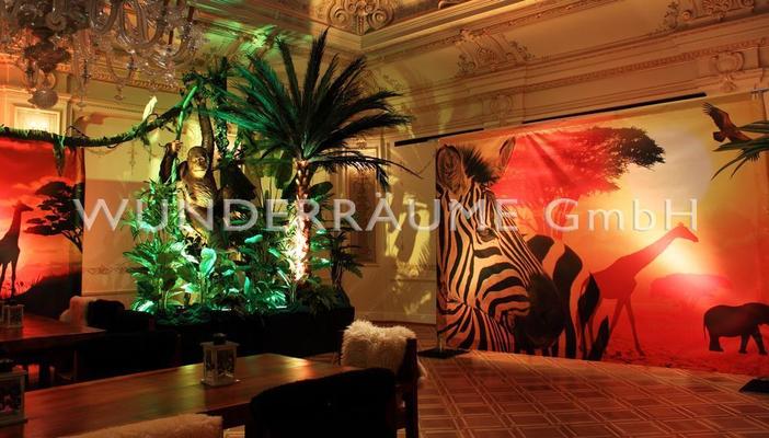 Kulissen mieten & vermieten - Leinwanddruck "Tiere Afrika" - WUNDERRÄUME GmbH vermietet: Dekoration/Kulisse für Event, Messe, Veranstaltung, Incentive, Mitarbeiterfest, Firmenjubiläum in Lichtenstein/Sachsen