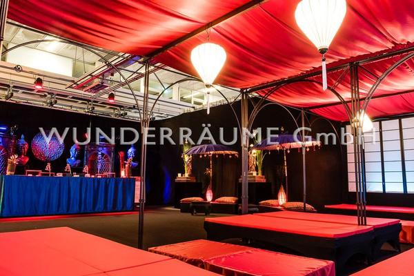 Kulissen mieten & vermieten - Asienpavillon rot - WUNDERRÄUME GmbH vermietet: Dekoration/Kulisse für Event, Messe, Veranstaltung, Incentive, Mitarbeiterfest, Firmenjubiläum in Lichtenstein/Sachsen