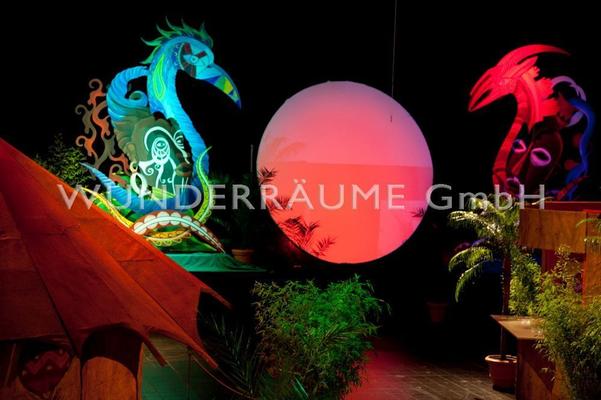 Leuchten & Lampen mieten & vermieten - Beleuchtete Scheibe - WUNDERRÄUME GMBH vermietet: Dekoration/Kulisse für Event, Messe, Veranstaltung, Incentive, Mitarbeiterfest, Firmenjubiläum in Lichtenstein/Sachsen