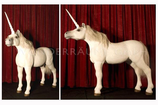 Dekofiguren mieten & vermieten - Weißes Einhorn - Pferd - lebensgroß WUNDERRÄUME GmbH vermietet: Dekoration / Kulisse für Event, Messe, Veranstaltung, Incentive, Mitarbeiterfest, Firmenjubiläum in Lichtenstein/Sachsen