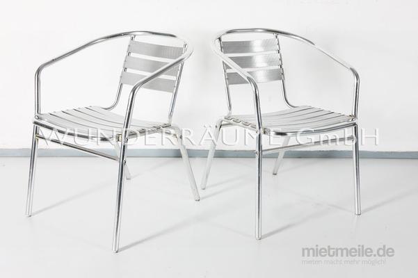 Stühle mieten & vermieten - Aluminium Stuhl - WUNDERRÄUME GmbH vermietet: Dekoration/Kulisse für Event, Messe, Veranstaltung, Incentive, Mitarbeiterfest, Firmenjubiläum in Lichtenstein/Sachsen