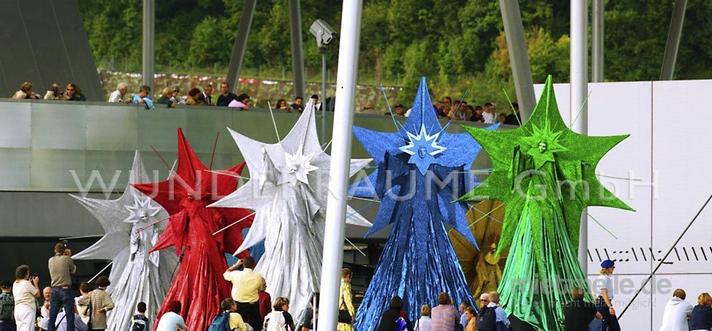 Dekofiguren mieten & vermieten - Riesenfigur "Stern" - WUNDERRÄUME GmbH vermietet: Dekoration/Kulisse für Event, Messe, Veranstaltung, Incentive, Mitarbeiterfest, Firmenjubiläum in Lichtenstein/Sachsen