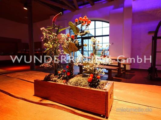 Pflanzen mieten & vermieten - Tischdekoration "Blümchenwiese" - WUNDERRÄUME GmbH vermietet: Dekoration/Kulisse für Event, Messe, Veranstaltung, Incentive, Mitarbeiterfest, Firmenjubiläum in Lichtenstein/Sachsen