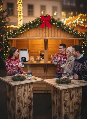 Verkaufsstand mieten & vermieten - Markthütte aus Holz (3x2m) mieten | Ideal für Weihnachtsmärkte & Events in Wuppertal