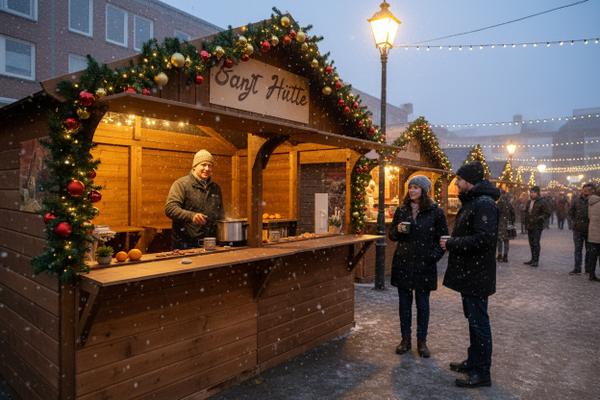 Verkaufsstand mieten & vermieten - Markthütte aus Holz (3x2m) mieten | Ideal für Weihnachtsmärkte & Events in Wuppertal